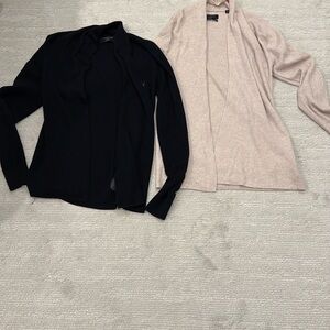 All Saints Black and Cream Cardigan Set size medium